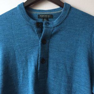 EUC Men’s Extra Fine 100% Merino Wool Slub Henley